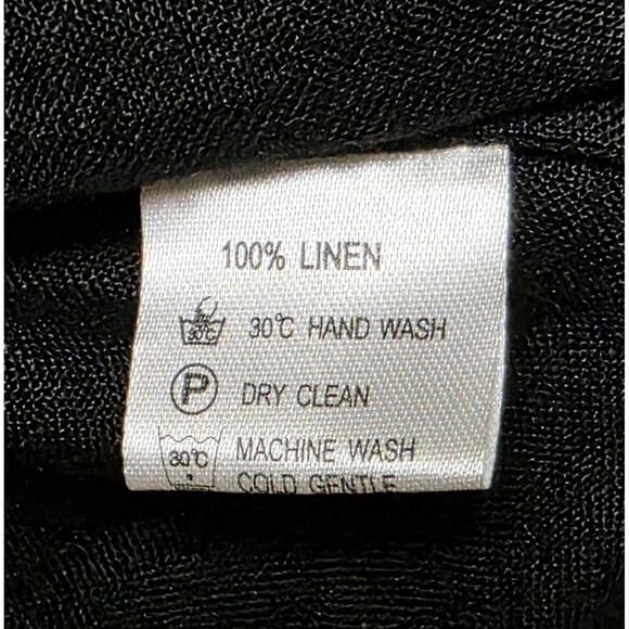 NWT VIVID Black Linen Maxi Dress Sleeveless Long Double Skirt Plus 3x Lagenlook - Picture 9 of 9